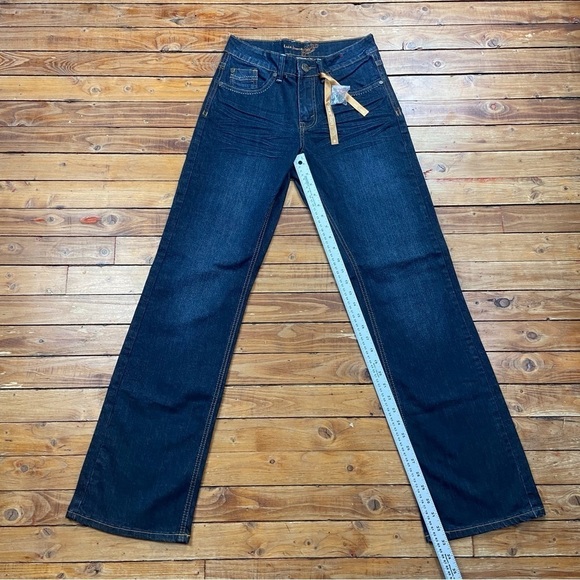 Loïs Julianne jeans boot cut straight dark blue 60’s style high rise waisted 27 - Picture 10 of 15